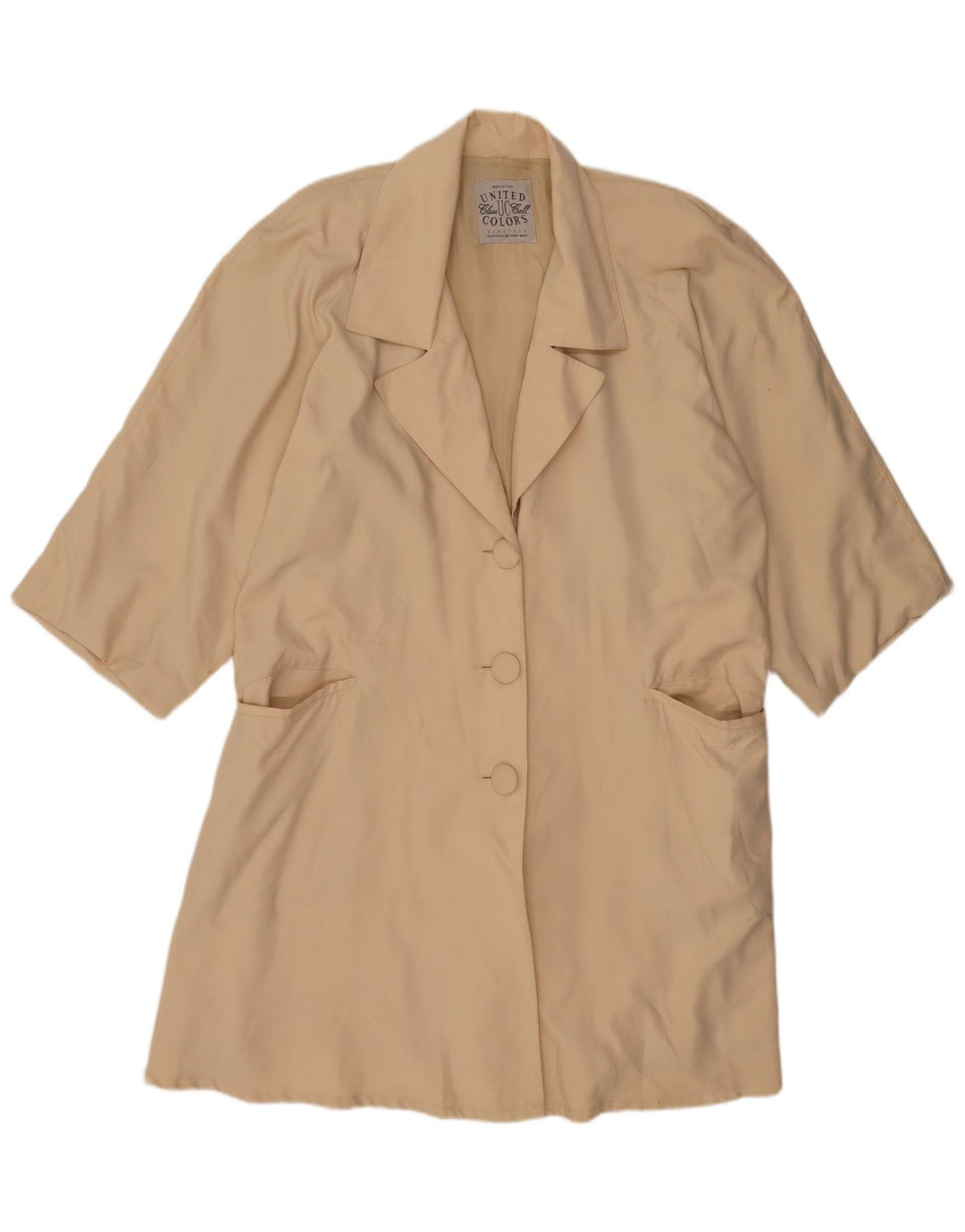 Top cardigan cu lungă supradimensionată pentru femei Benetton IT 44 Bej mediu