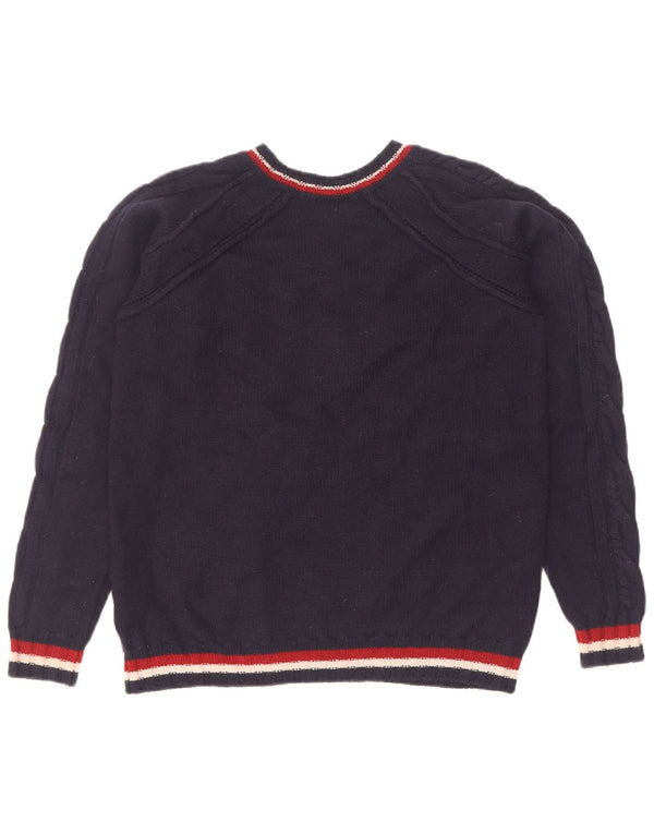 Just Cavalli Pulover cu decolteu în V pentru femei UK 14 Medium Bleumarin