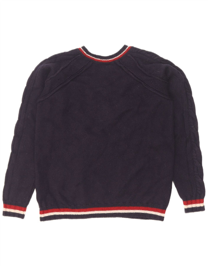Just Cavalli Pulover cu decolteu în V pentru femei UK 14 Medium Bleumarin