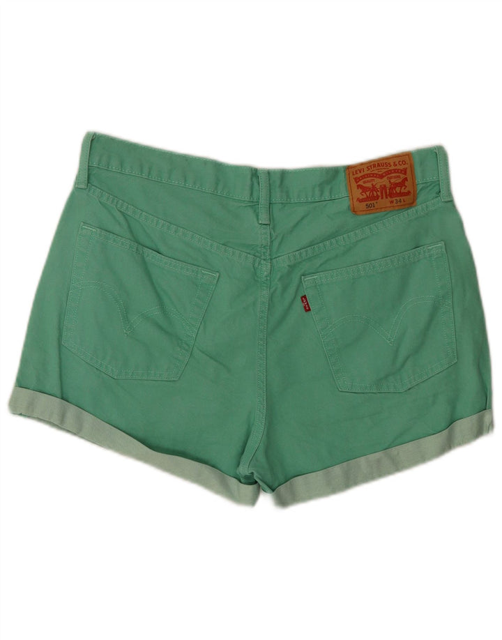 Pantaloni scurți Levi's 501 Denim W34 Large Green Bumbac