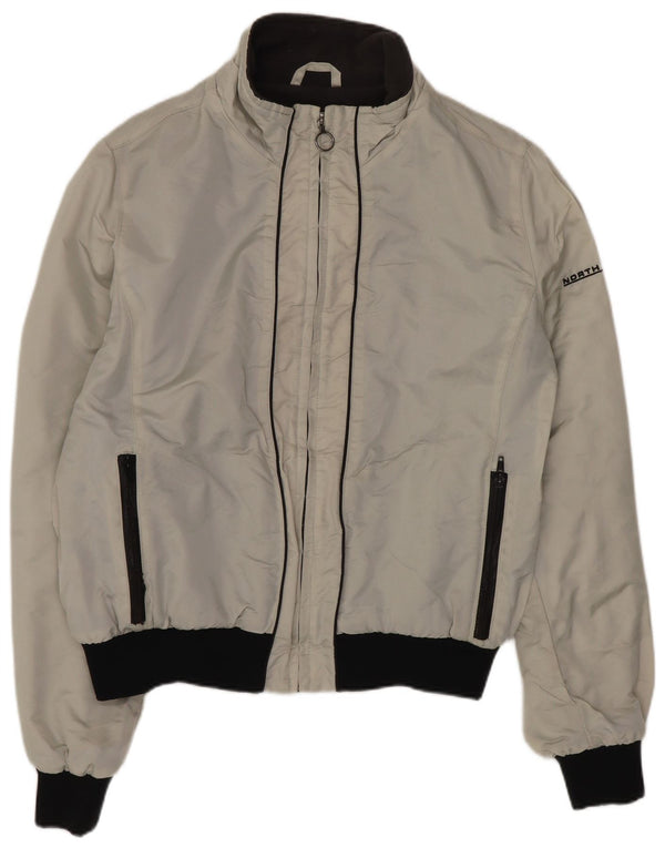 North Sails Mens Bomber Jacket UK 40 Large Grey Colourblock Polyamide