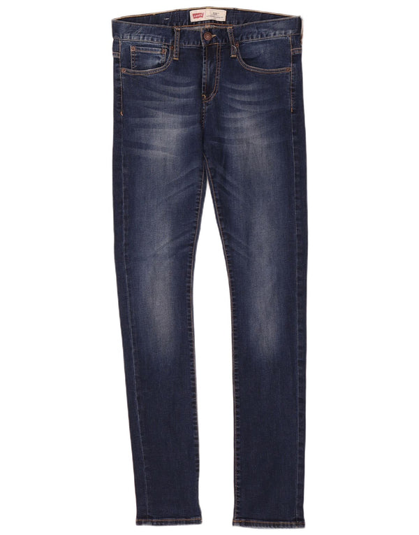 Blugi conici pentru fete Levi's 520 15-16 ani L30 L33 Bumbac bleumarin