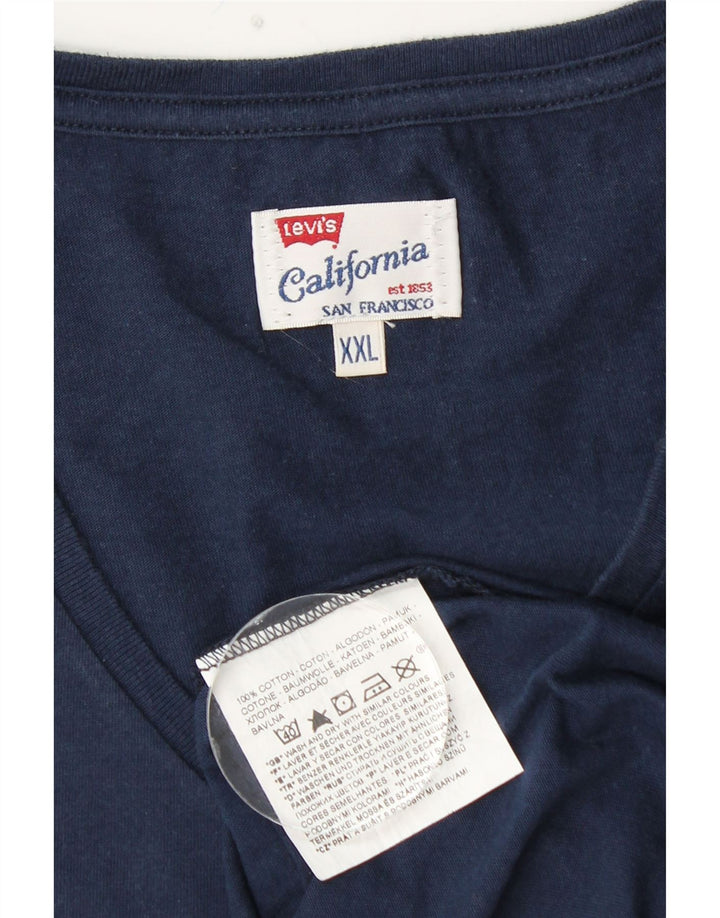 Tricou pentru bărbați LEVI'S Top 2XL Bumbac bleumarin