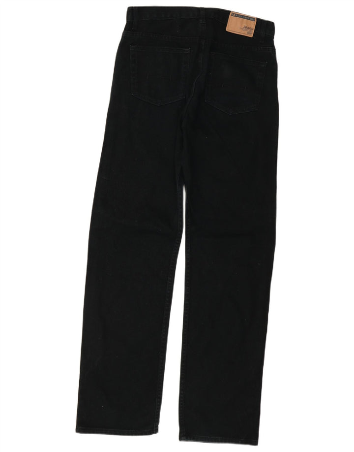 Blugi drepți pentru bărbați Marks & Spencer Blue Harbour W32 L33 bumbac negru