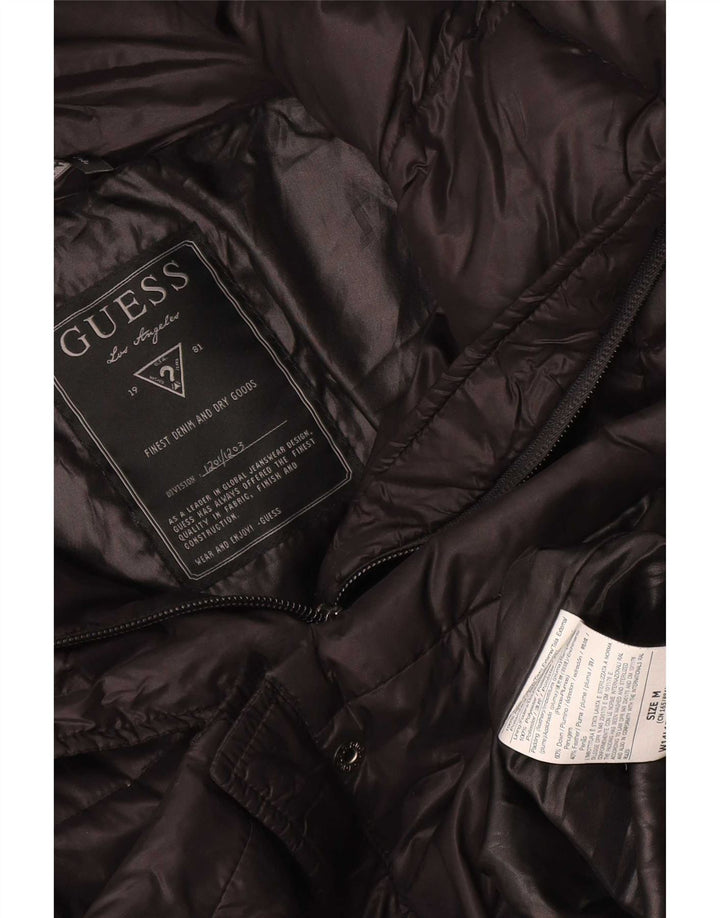 Jachetă căptușită Guess pentru femei UK 14 Medium Black Nylon
