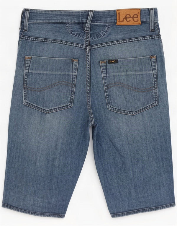 Lee Mens Denim Shorts Small W29 Blue Bumbac