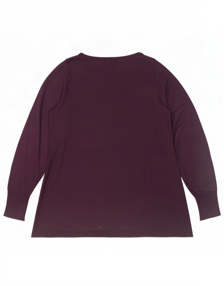 Top cu tunică pentru femei Marks & Spencer UK 14 Large Maroon Acrylic