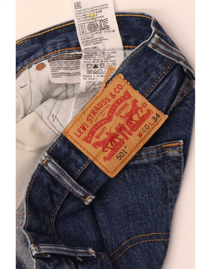 Blugi drepti pentru bărbați Levi's 501 W40 L31 Bumbac albastru