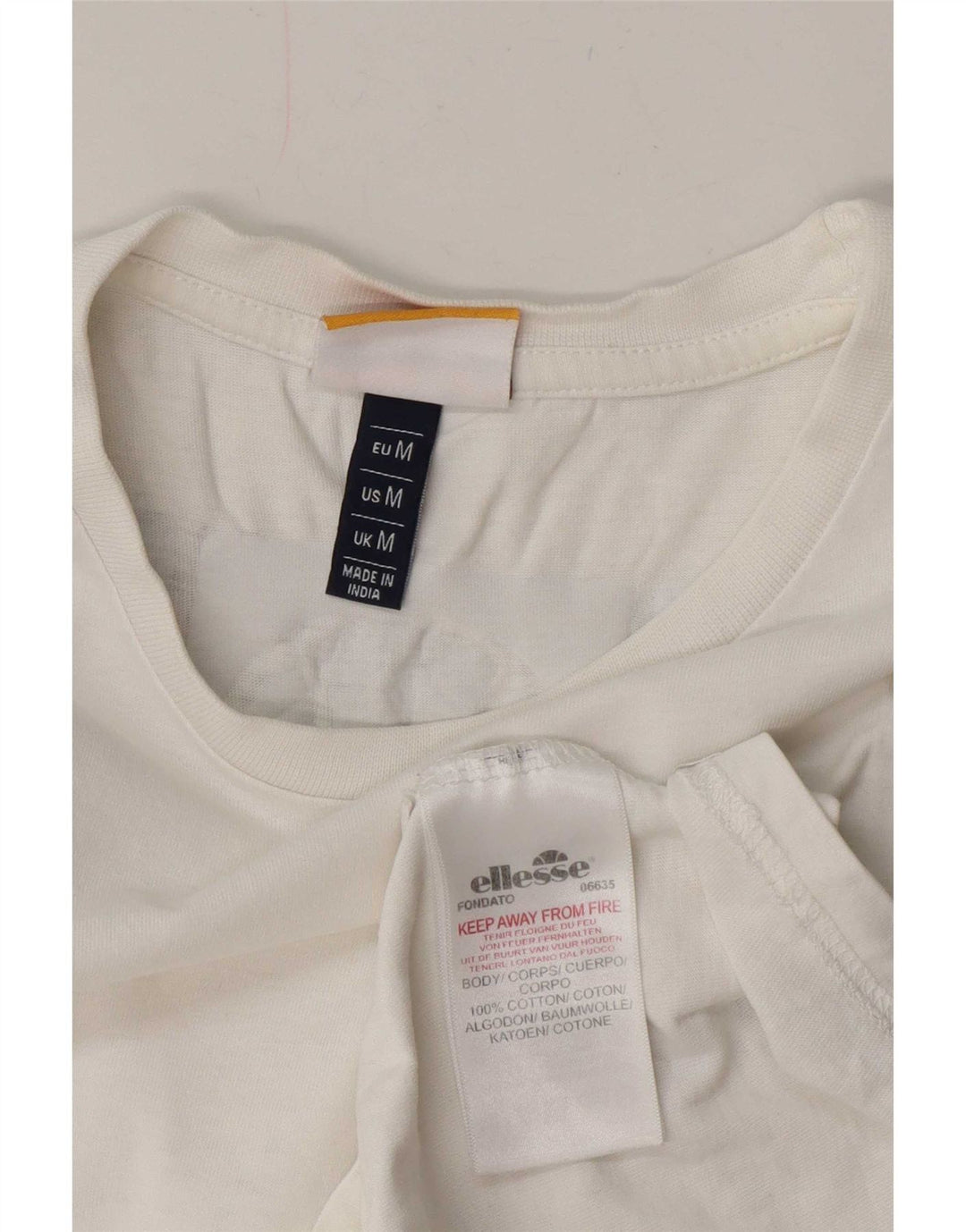 Tricou cu grafic pentru femei Ellesse, UK 14, bumbac alb mediu