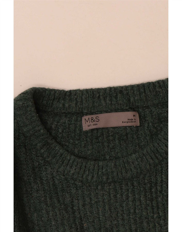 Pulover pentru bărbați Marks & Spencer, cu gât crew, verde mediu acrilic