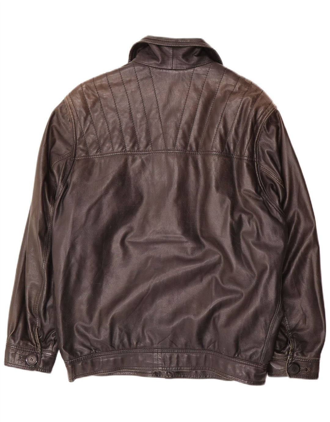 Jachetă de piele pentru bărbați VINTAGE UK 40, mare, neagră