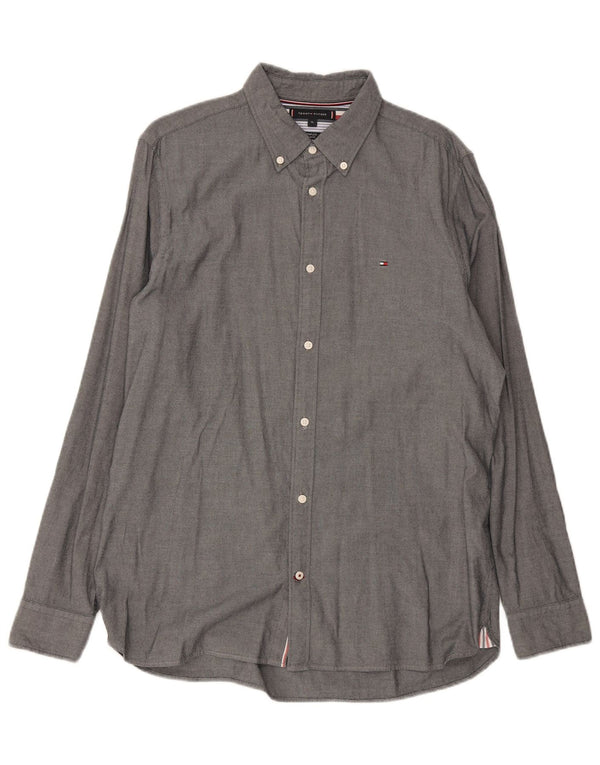 Cămașă pentru bărbați Tommy Hilfiger Slim Fit XL bumbac gri