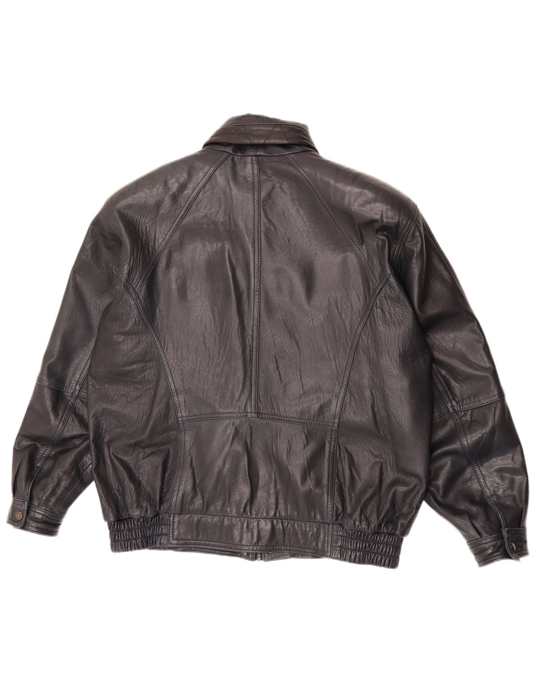 Jachetă din piele vintage pentru bărbați EU 52 XL din piele bleumarin