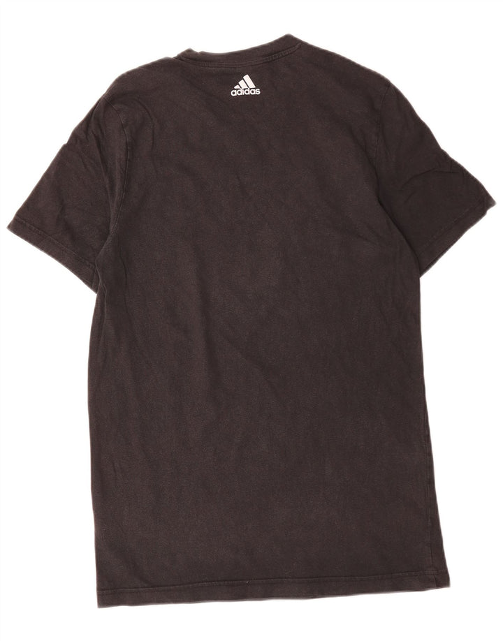 Tricou grafic Adidas pentru bărbați Top mediu negru bumbac