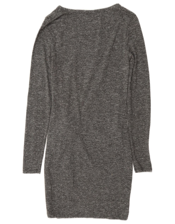Topshop rochie cu mânecă lungă pentru femei UK 8, mică, gri cu pete