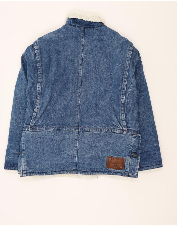 Jachetă pentru bărbați Stratos Sherpa Denim UK 38 Medium Blue Bumbac Retro