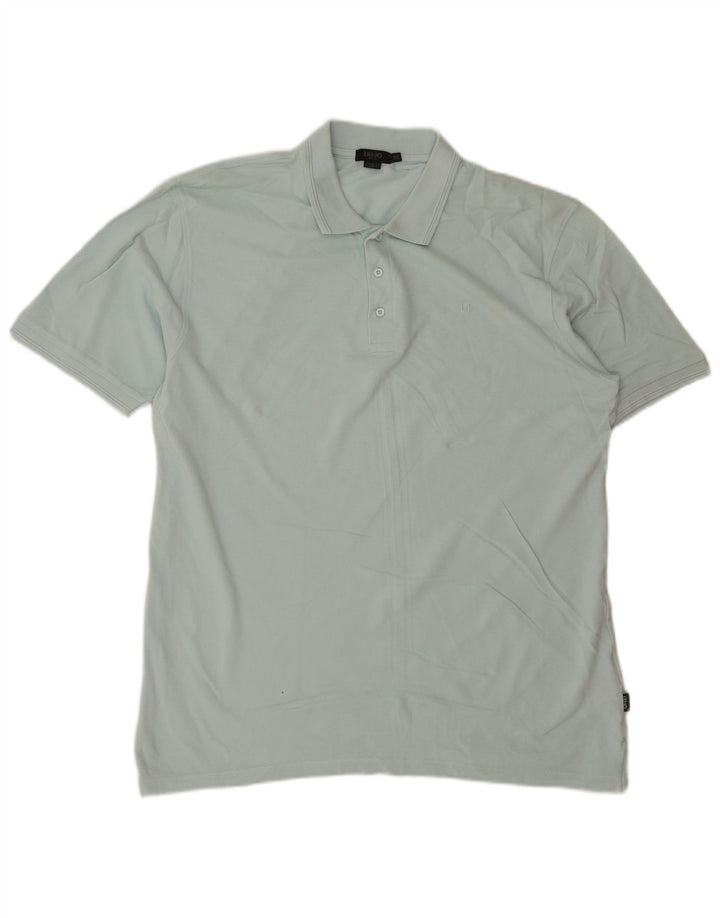 Tricou polo pentru bărbați Liu Jo, bumbac albastru 3XL