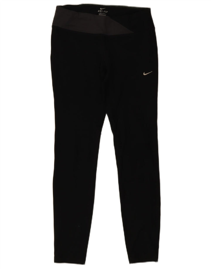Leggings Nike Dri Fit pentru femei UK 12 Medium Black Colorblock Poliester