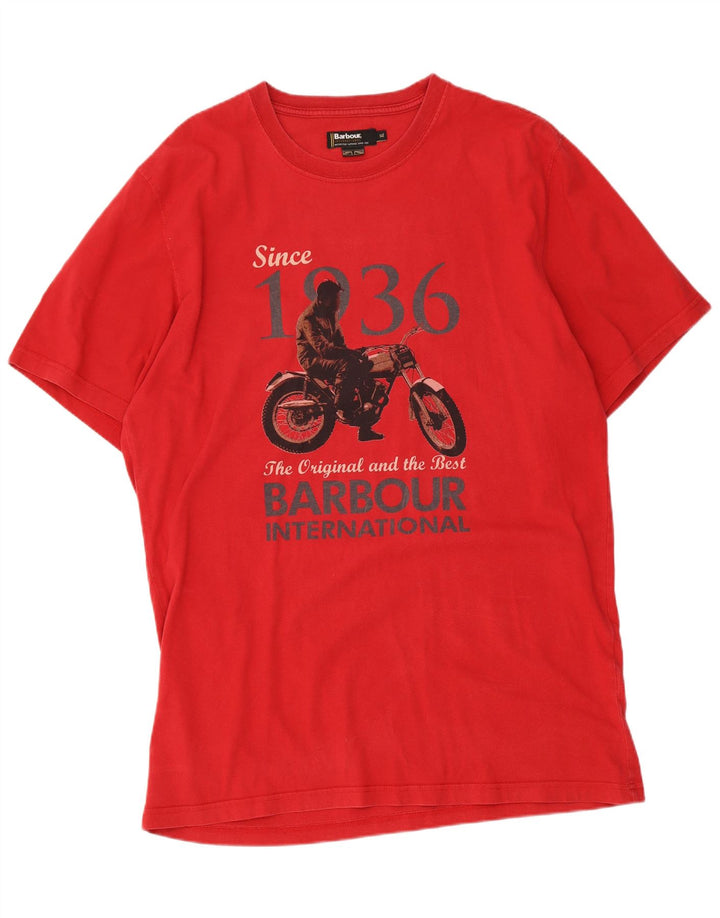 Tricou grafic pentru bărbați Barbour Top XL Bumbac roșu