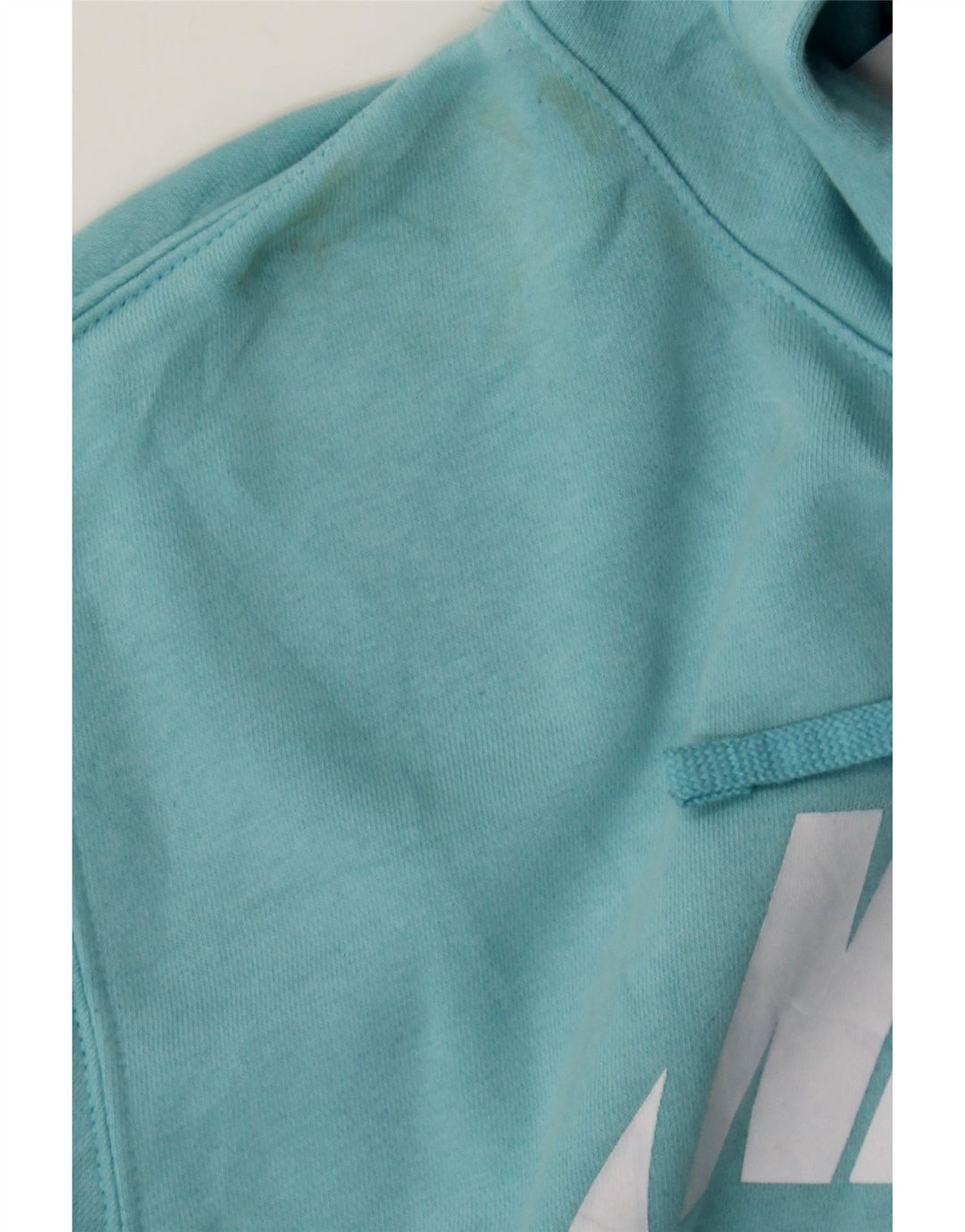 NIKE Mens Graphic Hoodie Jumper Small Blue Cotton Vintage Nike and Second-Hand Nike from Messina Hembry 