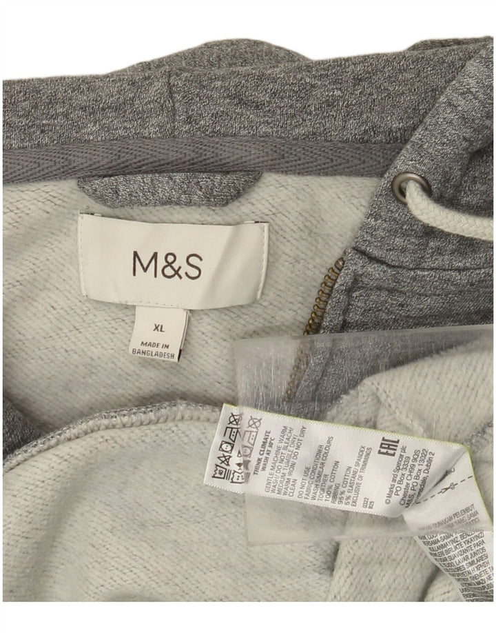 Pulover pentru bărbați Marks & Spencer, cu fermoar, bumbac XL, gri