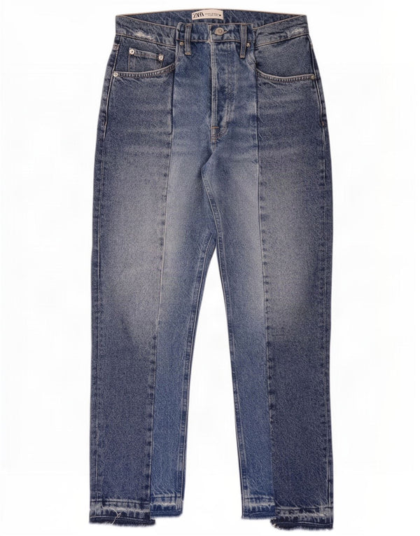 Blugi conici pentru femei Zara EU 38 Mici L28 L27 Albastru