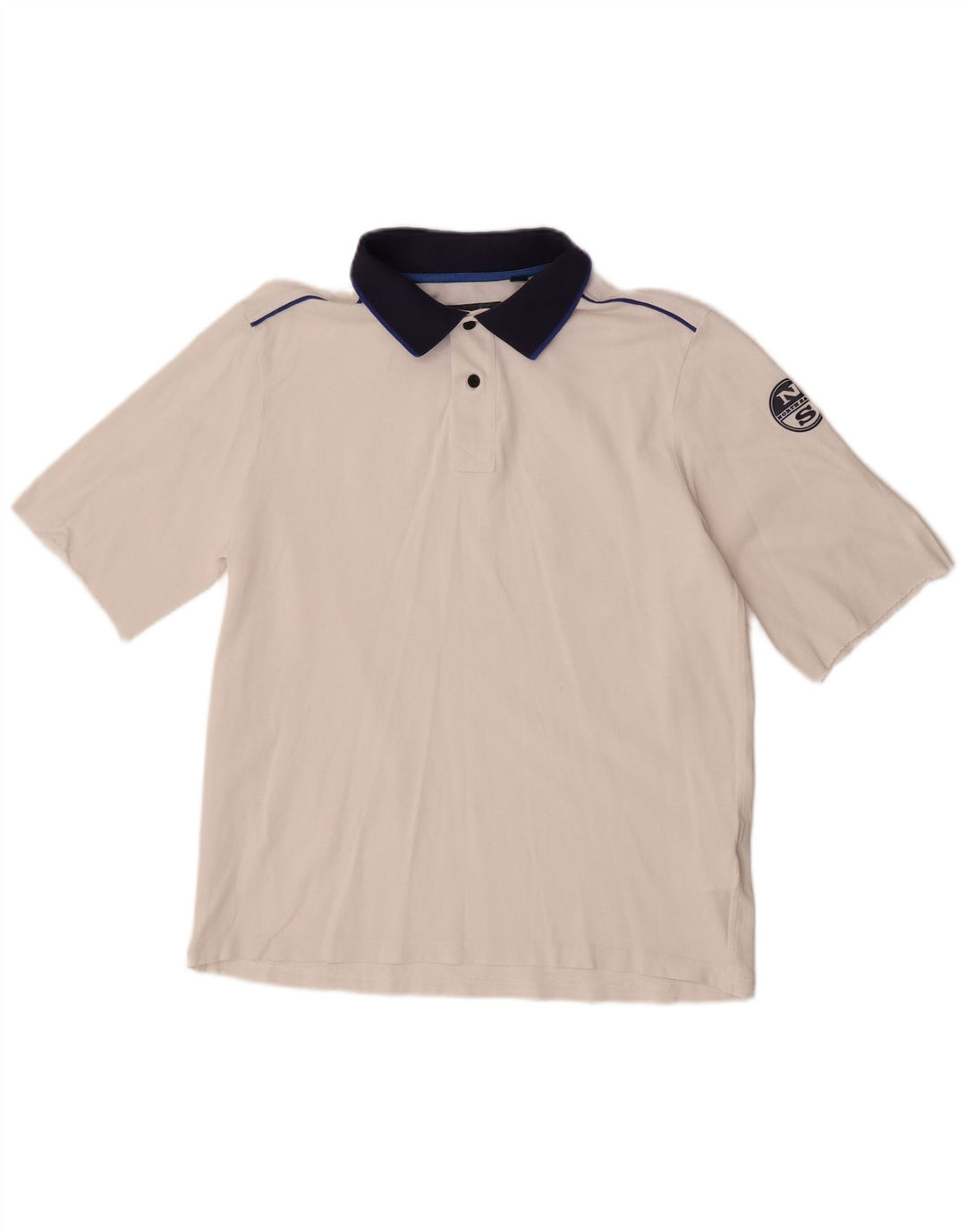 Tricou polo North Sails pentru bărbați, bumbac color bloc alb mediu