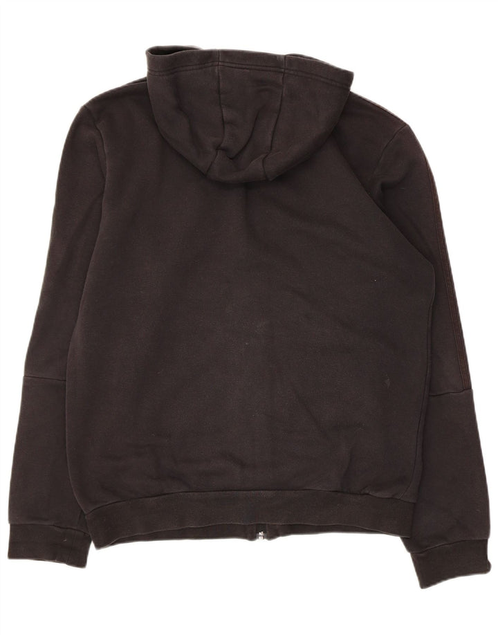 Pulover ADIDAS pentru bărbați, cu fermoar, bumbac mediu negru