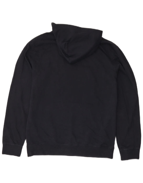 Champion Mens Graphic Hoodie Jumper XL Navy Blue Cotton