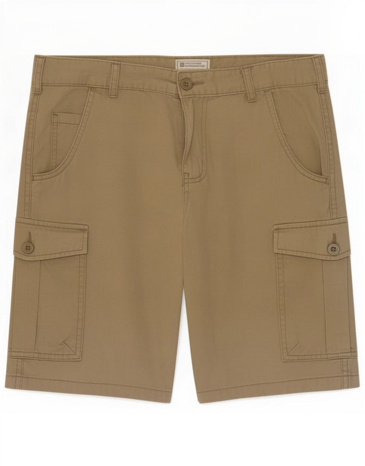 Pantaloni scurți cargo pentru bărbați Mountain Warehouse, bumbac kaki, mediu W30