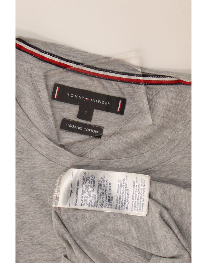 TOMMY HILFIGER Tricou grafic pentru bărbați Top mic, gri, bumbac color bloc