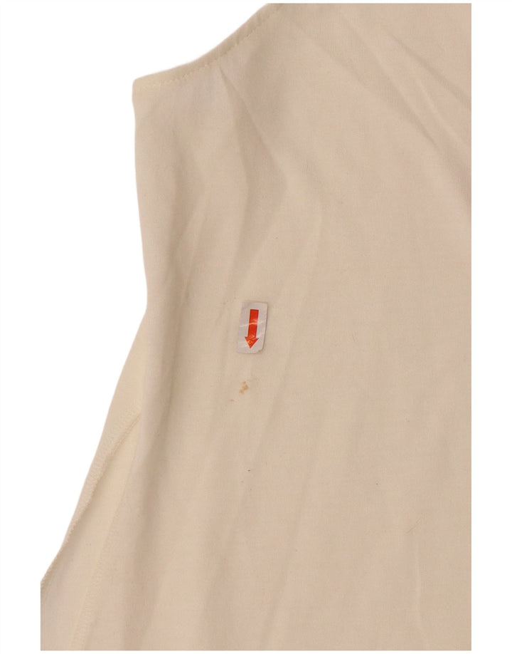 REEBOK Womens Graphic Vest Top UK 20/22 XL Off White Polyester