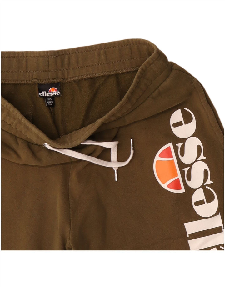 Pantaloni scurți sport grafic pentru bărbați Ellesse, bumbac kaki mari