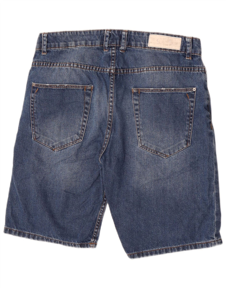 Pantaloni scurți din denim pentru bărbați Zara EU 42 Large W32 Blue Bumbac
