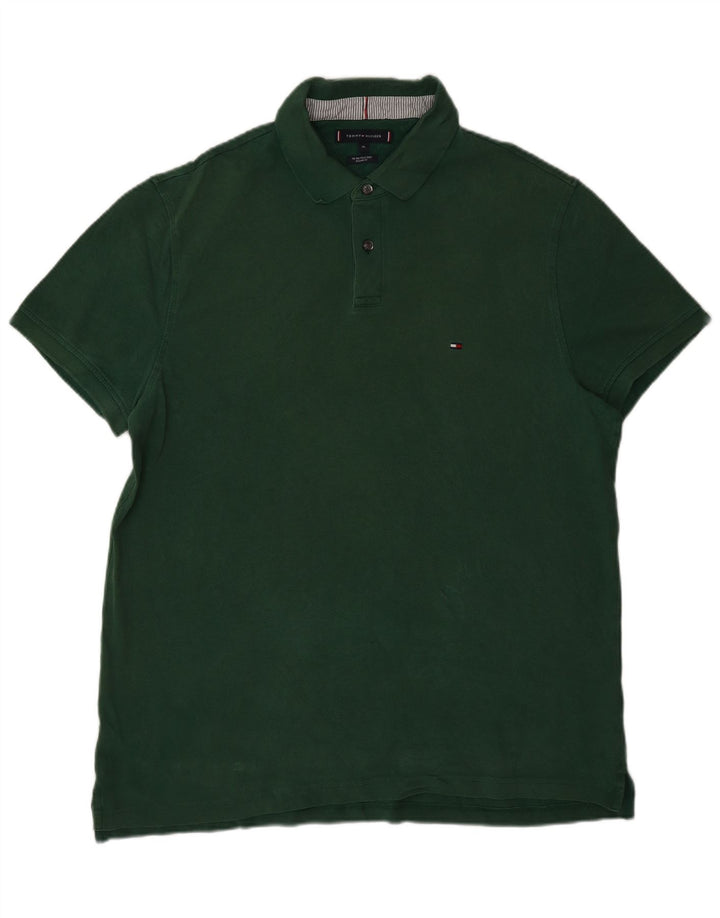 Cămașă polo Tommy Hilfiger pentru bărbați, cu formă regulată, XL, verde