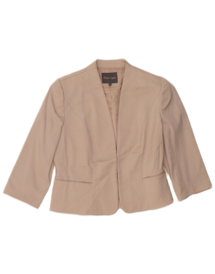 Jachetă pentru femei Phase Eight cu mâneci 3/4 UK 12 Medium Bej Acetat