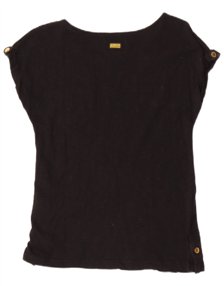 Barbour Tricou pentru femei Top UK 8 Small Black Bumbac