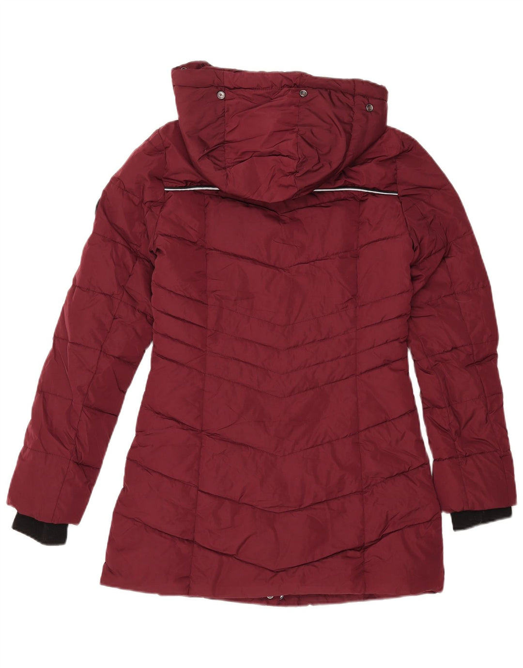 Jachetă căptușită cu glugă Superdry pentru femei UK 8 Small Burgundy Poliester
