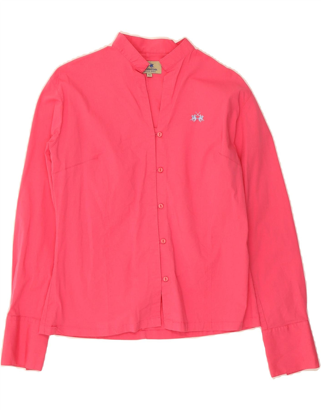 LA MARTINA Womens Shirt UK 12 Medium Pink Cotton Vintage La Martina and Second-Hand La Martina from Messina Hembry 