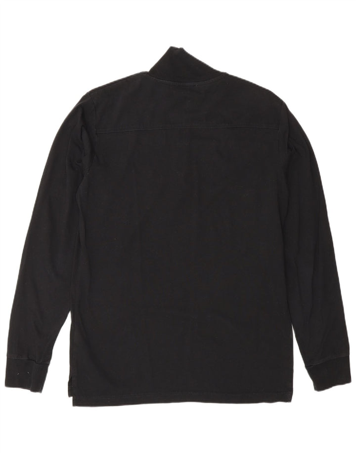 Pulover Diesel pentru bărbați, cu grafică, cu fermoar și gât, bumbac mic, negru