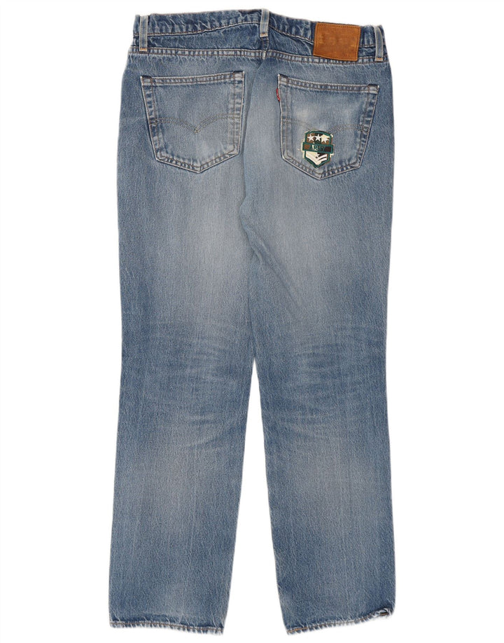 Blugi drepți distressed pentru bărbați Levi's W32 L30 Bumbac albastru