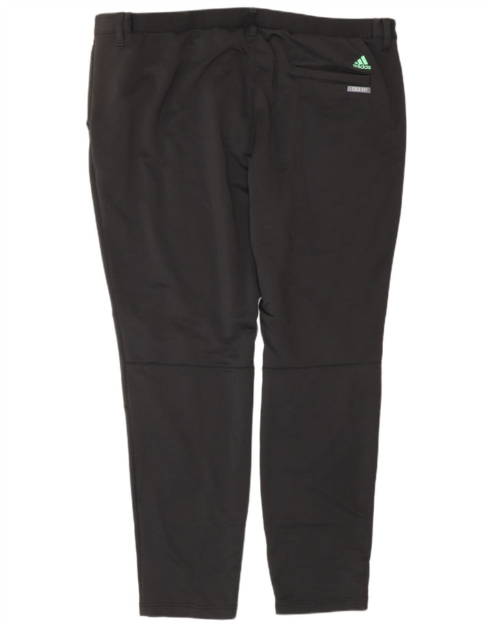 Pantaloni chino slim ADIDAS pentru bărbați XL W40 L30 poliester negru