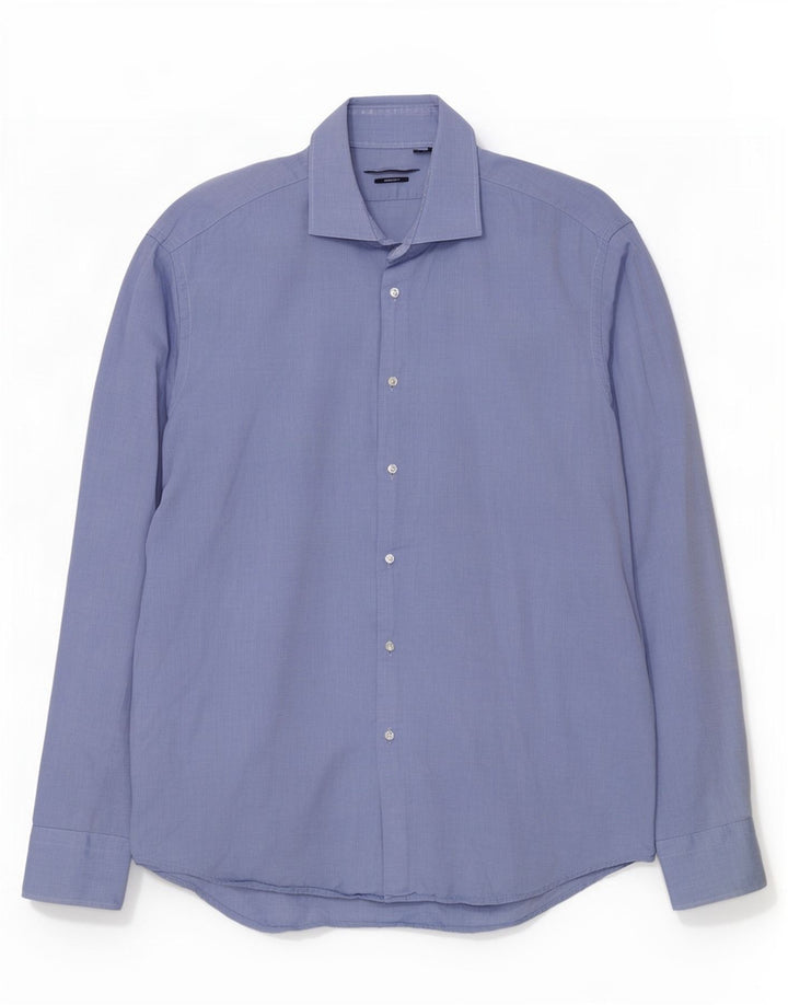 Cămașă pentru bărbați Hugo Boss Regular Fit Mărimea 43 17 XL Bumbac albastru