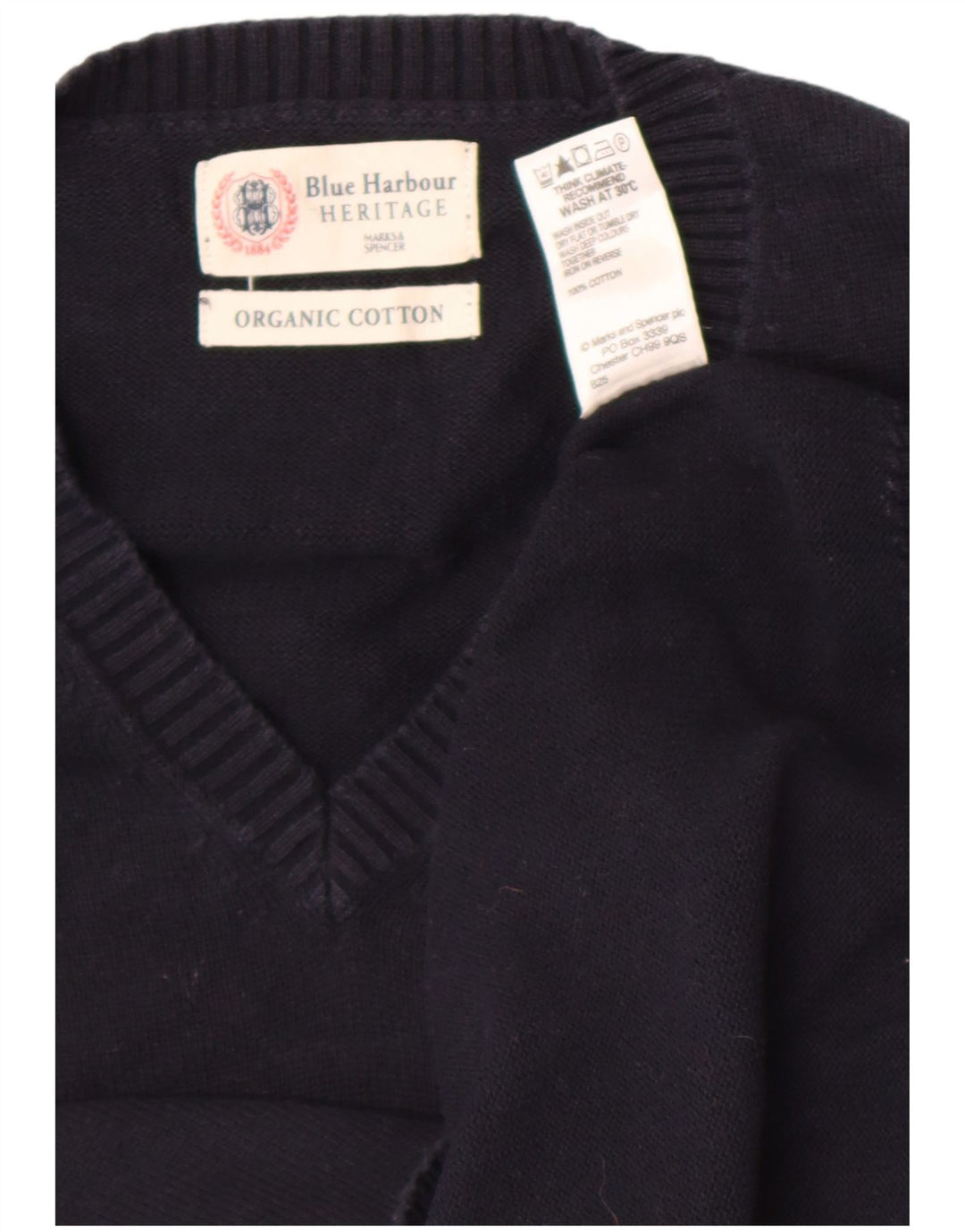 Marks & Spencer pentru bărbați Blue Harbour Vest Tank Top mare din bumbac bleumarin