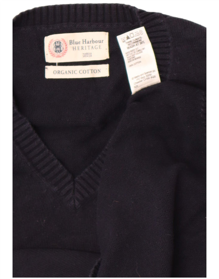 Marks & Spencer pentru bărbați Blue Harbour Vest Tank Top mare din bumbac bleumarin