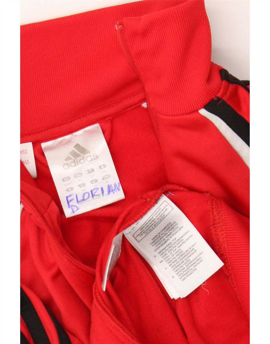 Jachetă de trening pentru băieți Adidas 15-16 ani poliester color bloc roșu