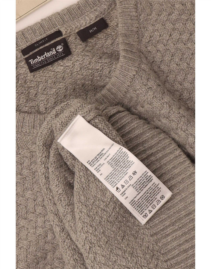 Pulover Timberland Slim Fit pentru bărbați, cu gât de barcă, din viscoză, gri mediu
