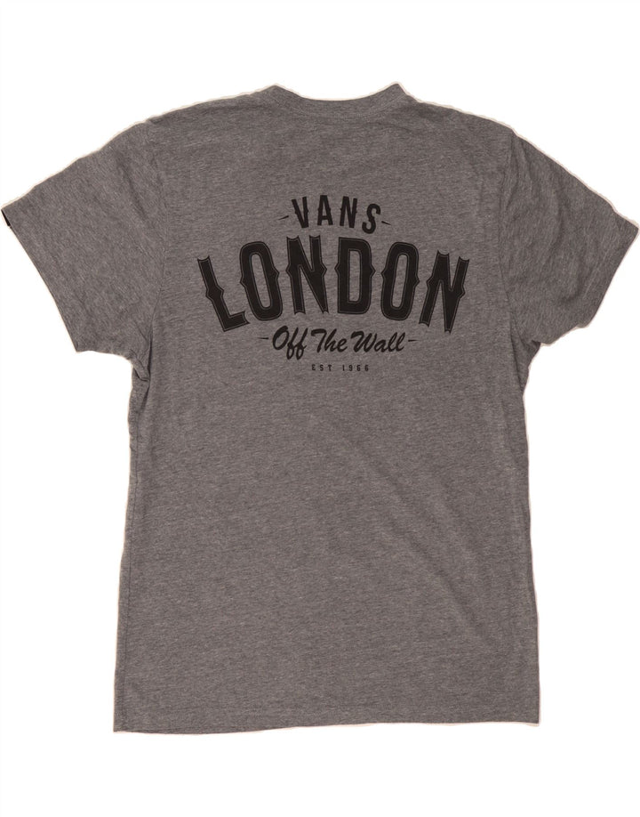 VANS Mens Custom Fit Graphic T-Shirt Top Medium Grey Vintage Vans and Second-Hand Vans from Messina Hembry 