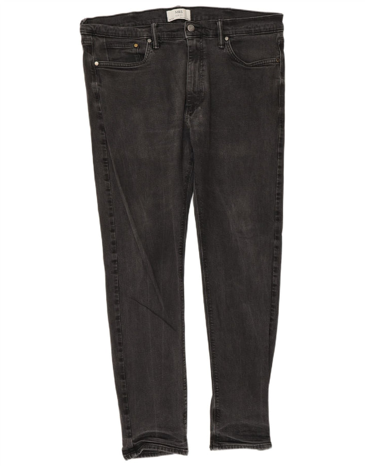 Blugi slim pentru bărbați Marks & Spencer W38 L33 bumbac gri