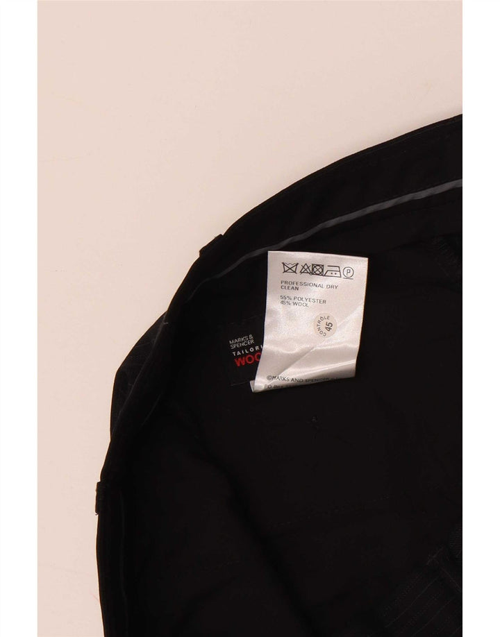 Pantaloni de costum pentru bărbați Marks & Spencer L38 L33 Poliester cu dungi bleumarin
